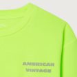 Boys & Girls Fluo Green Logo Cotton T-Shirt Online