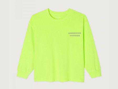 Boys & Girls Fluo Green Logo Cotton T-Shirt Online