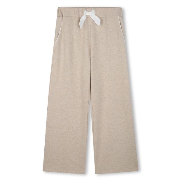 Girls Beige Cotton Trousers Supply