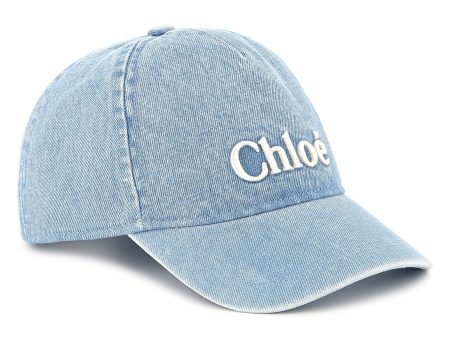 Girls Blue Logo Denim Cap For Cheap