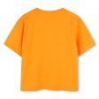 Girls Orange Print Logo Cotton T-Shirt Online Hot Sale