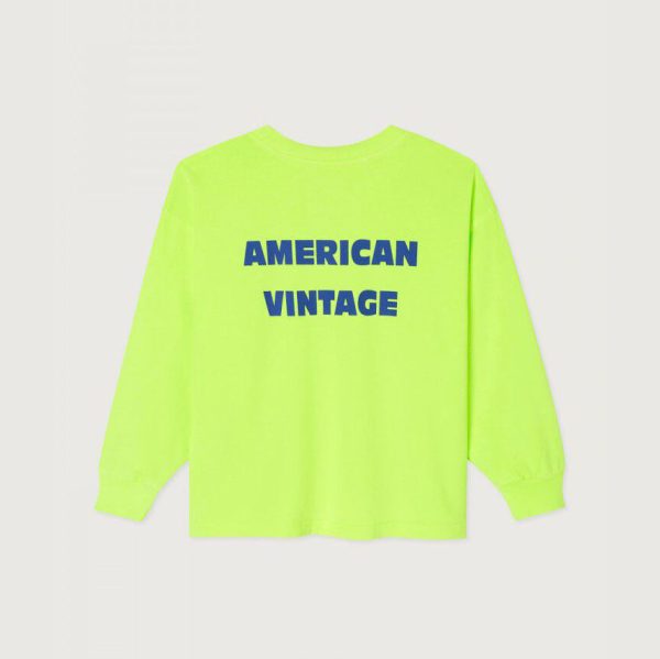 Boys & Girls Fluo Green Logo Cotton T-Shirt Online