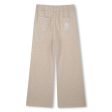 Girls Beige Cotton Trousers Supply