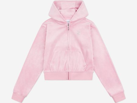 Juicy Couture Girls Diamante Logo Zip Up Top in Pink Online Hot Sale