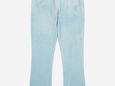 Juicy Couture Girls Diamante Logo Bootcut Joggers in Blue Cheap