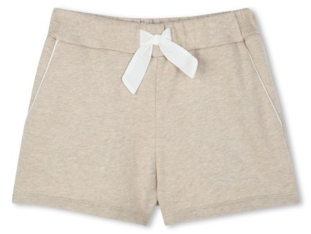 Girls Beige Cotton Shorts on Sale