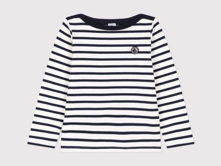 Boys Blue And White Striped Cotton Shirt Online Sale