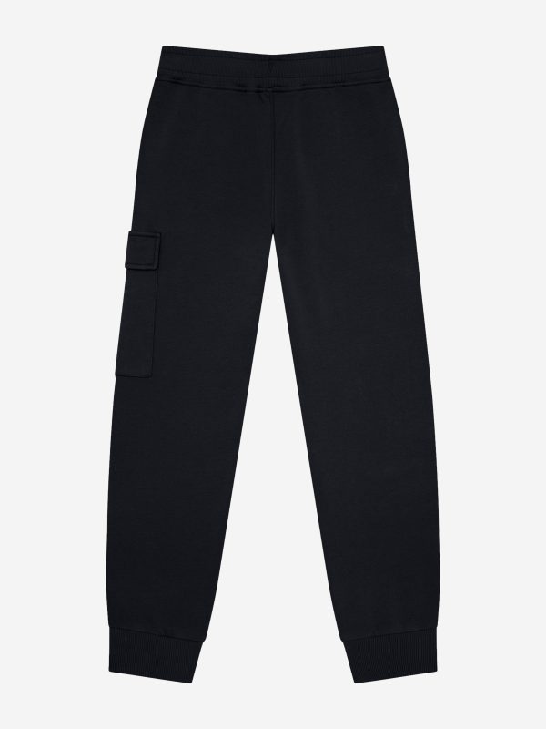 C.P. Company Boys Cargo Joggers in Black For Discount