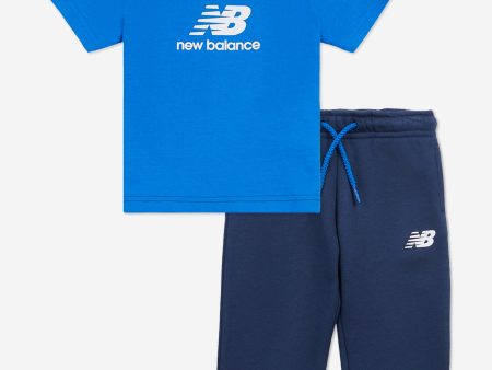 New Balance Baby Boys T-Shirt and Joggers Set in Blue Online now