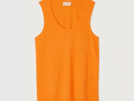 Women Orange Cotton Vest Fashion