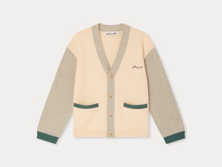 Boys Ivory Knit Cotton Cardigan Online now