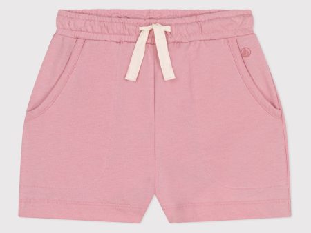 Girls Pink Logo Cotton Shorts Online