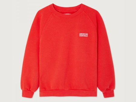 Boys & Girls Red Logo Cotton Sweatshirt Online now