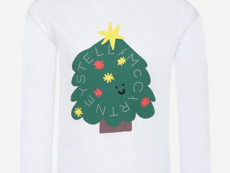 Stella McCartney Kids Christmas Tree T-Shirt in White Online now