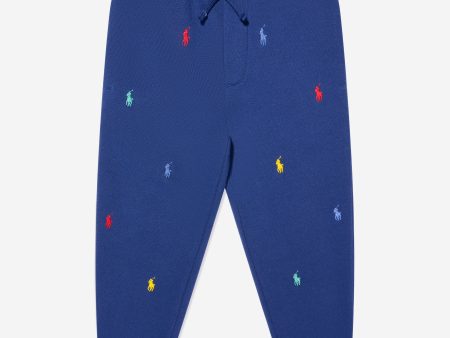 Ralph Lauren Boys Logo Joggers in Navy Discount