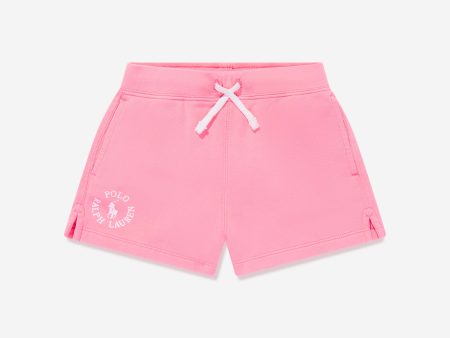 Ralph Lauren Girls Logo Shorts in Pink For Cheap