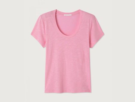 Women Pink Cotton T-Shirt Online