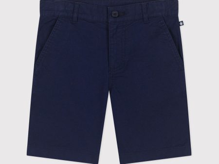 Boys Navy Blue Cotton Shorts Online now