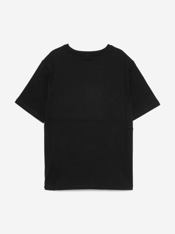 Stella McCartney Girls Logo Print T-Shirt in Black Hot on Sale