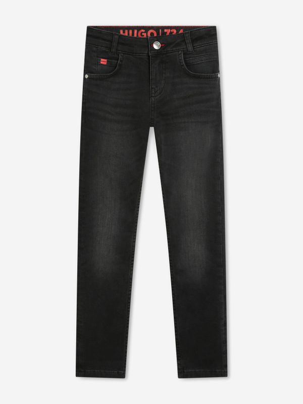 Hugo Boys Skinny Fit Jeans in Black Fashion