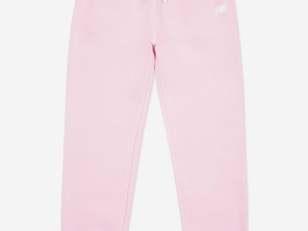 New Balance Girls Brush Back Small Logo Joggers in Pink Cheap