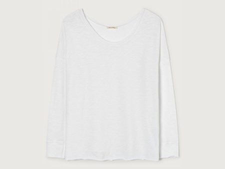 Women White Cotton T-Shirt For Discount