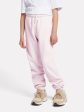 New Balance Girls Brush Back Small Logo Joggers in Pink Cheap