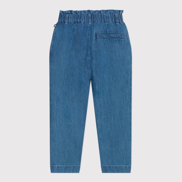 Girls Denim Blue Trousers on Sale