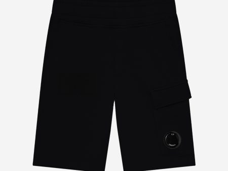 C.P. Company Boys Cargo Shorts in Black on Sale