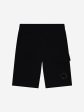 C.P. Company Boys Cargo Shorts in Black on Sale