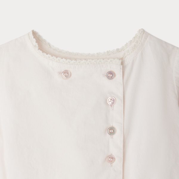 Baby Girls Pale Pink Cotton Shirt on Sale