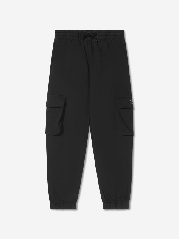 Calvin Klein Girls Organic Cotton Cargo Utility Sweatpants Hot on Sale