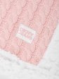 DKNY Baby Girls Sherpa Fleece Blanket in Pink (90cm) Hot on Sale