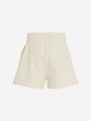 Calvin Klein Girls Monogram Embroidered Shorts in Beige Cheap