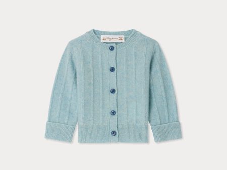 Baby Boys Light Blue Cashmere Cardigan For Cheap