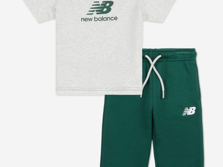 New Balance Baby Boys T-Shirt and Joggers Set in Green Online Sale