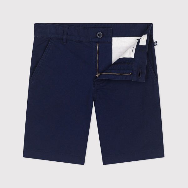 Boys Navy Blue Cotton Shorts Online now