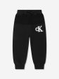 Calvin Klein Boys CK Towelling Loopback Joggers in Black Discount