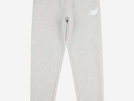 New Balance Boys Brush Back Stacked Logo Joggers in Grey Online