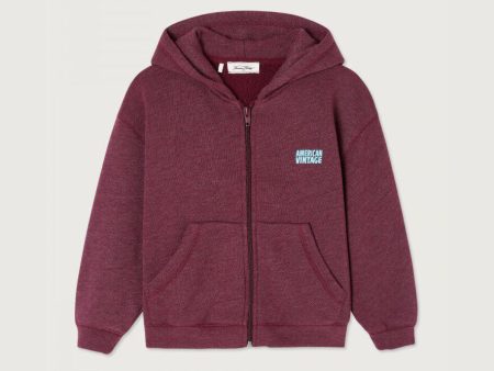 Boys & Girls Wine Red Cotton Zip-Up Top Cheap