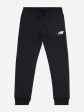 New Balance Boys Brush Back Stacked Logo Joggers in Black For Discount