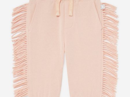 Stella McCartney Baby Girls Fringed Joggers in Pink Discount