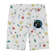 Boys White Printed Cotton Shorts Fashion