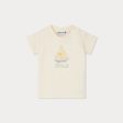 Baby Boys & Girls Ivory Cotton T-Shirt Online now