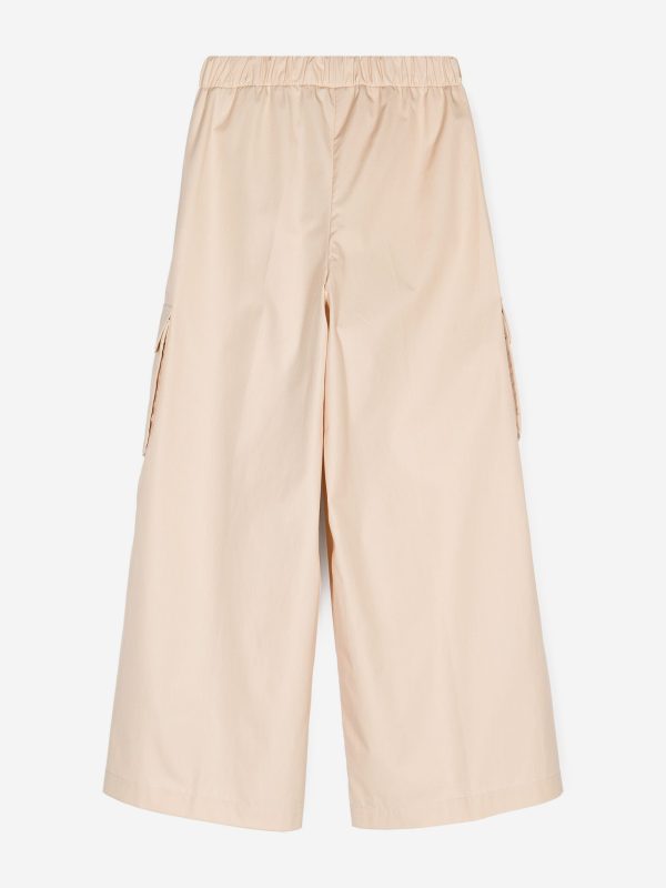 Fendi Kids Logo Cargo Trousers in Beige Supply