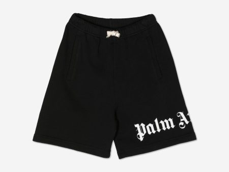 Palm Angels Boys Classic Overlogo Shorts in Black Cheap