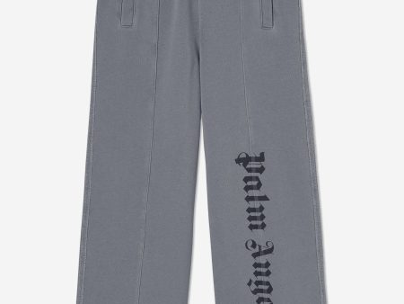 Palm Angels Kids Cuts Faded Travel Joggers in Grey Fashion