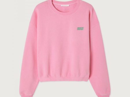 Women Pink Cotton Sweatshirt For Cheap