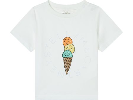 Baby Ivory Printed Icecream Cotton T-Shirt Fashion