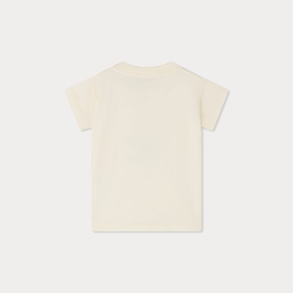 Baby Boys & Girls Ivory Cotton T-Shirt Online now